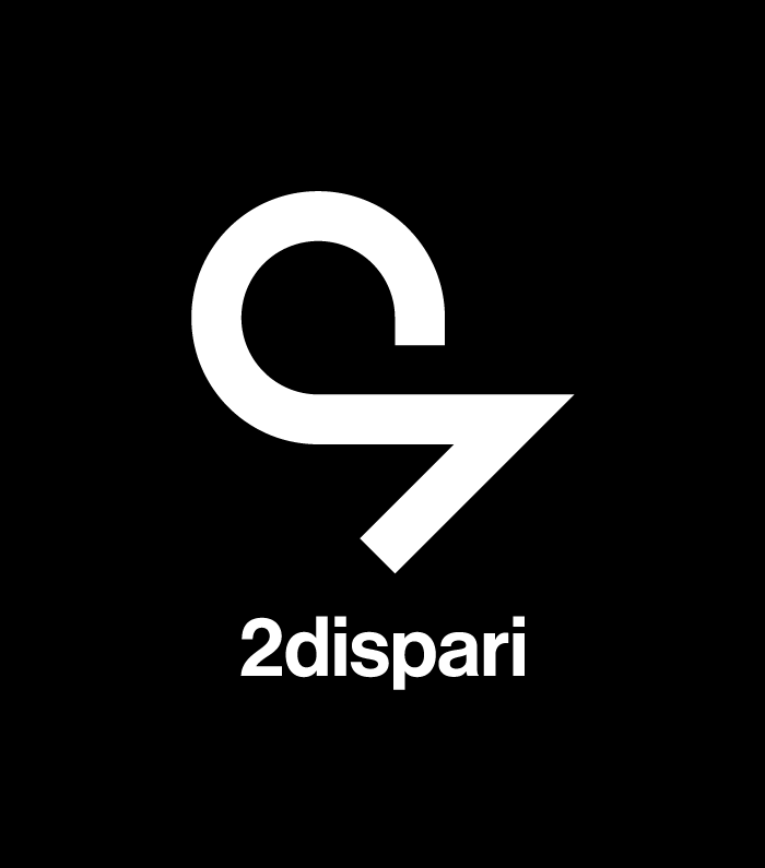 identità 2dispari - marchio + logo scuro